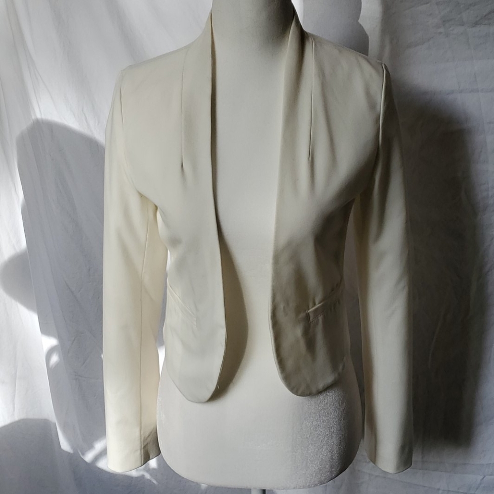 Clean Cropped Mock Collar Blazer